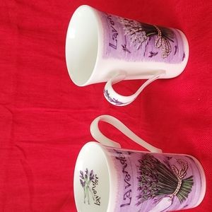 A Pair Of Sweet Lavender Mugs  by Roy Kirkham